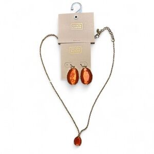 14th & Union Gold and Coral pink Jewelry Set